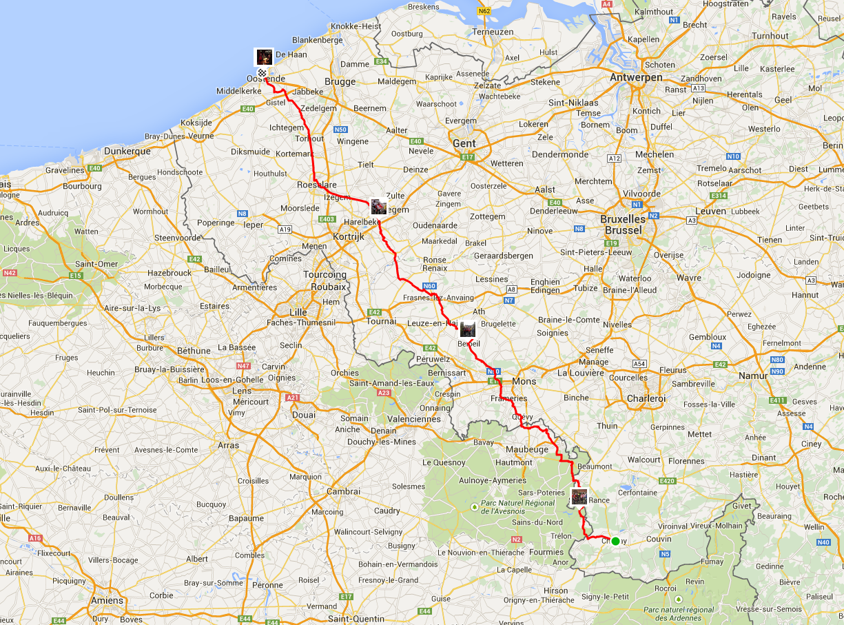 28/03/15 : diagonale Chimay-Ostende