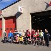 Départ à la caserne des pompiers de Fosses